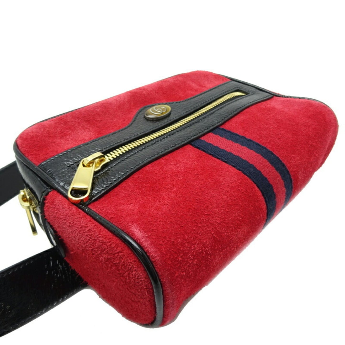 Gucci Red Color Suede Fanny Pack