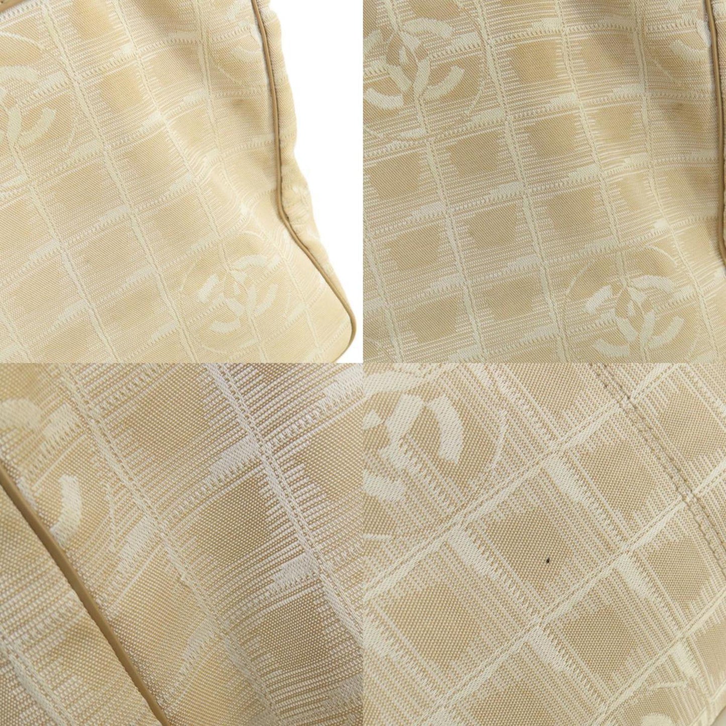 Chanel New Travel Line MM Tote Bag Nylon Jacquard Women's