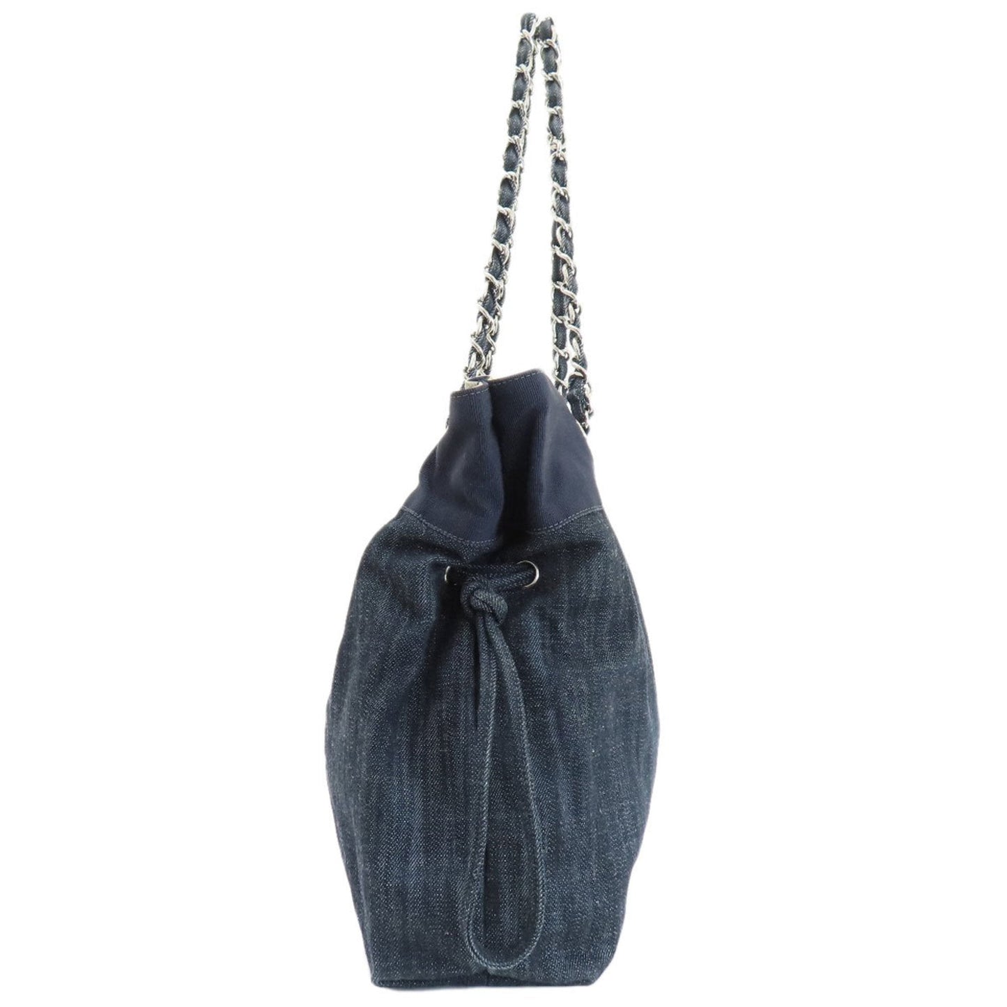 Chanel Coco Mark Tote Bag Denim Women's CHANEL