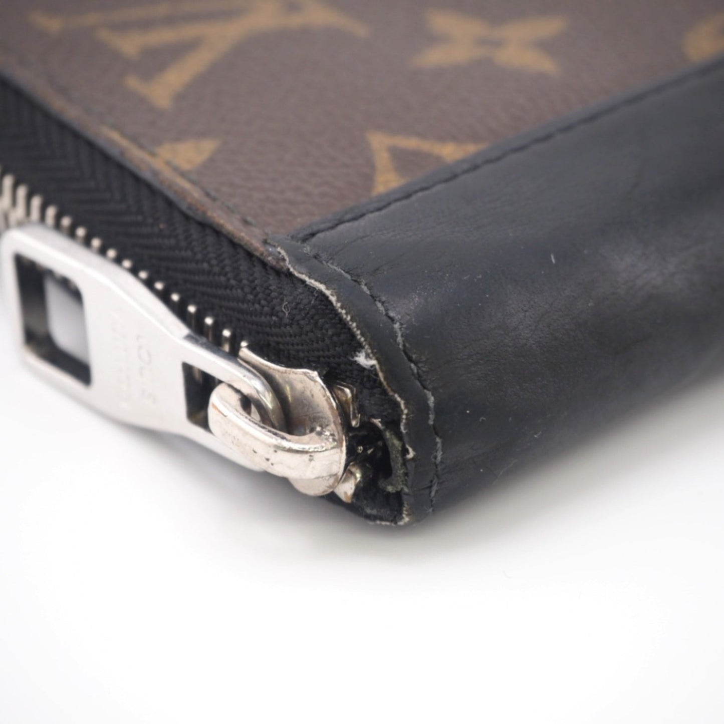 LOUIS VUITTON M60109 Vertical Zippy Wallet Monogram Macassar Long Brown Ladies