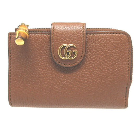 Gucci Bamboo Brown Leather Wallet (Bi-Fold) ()