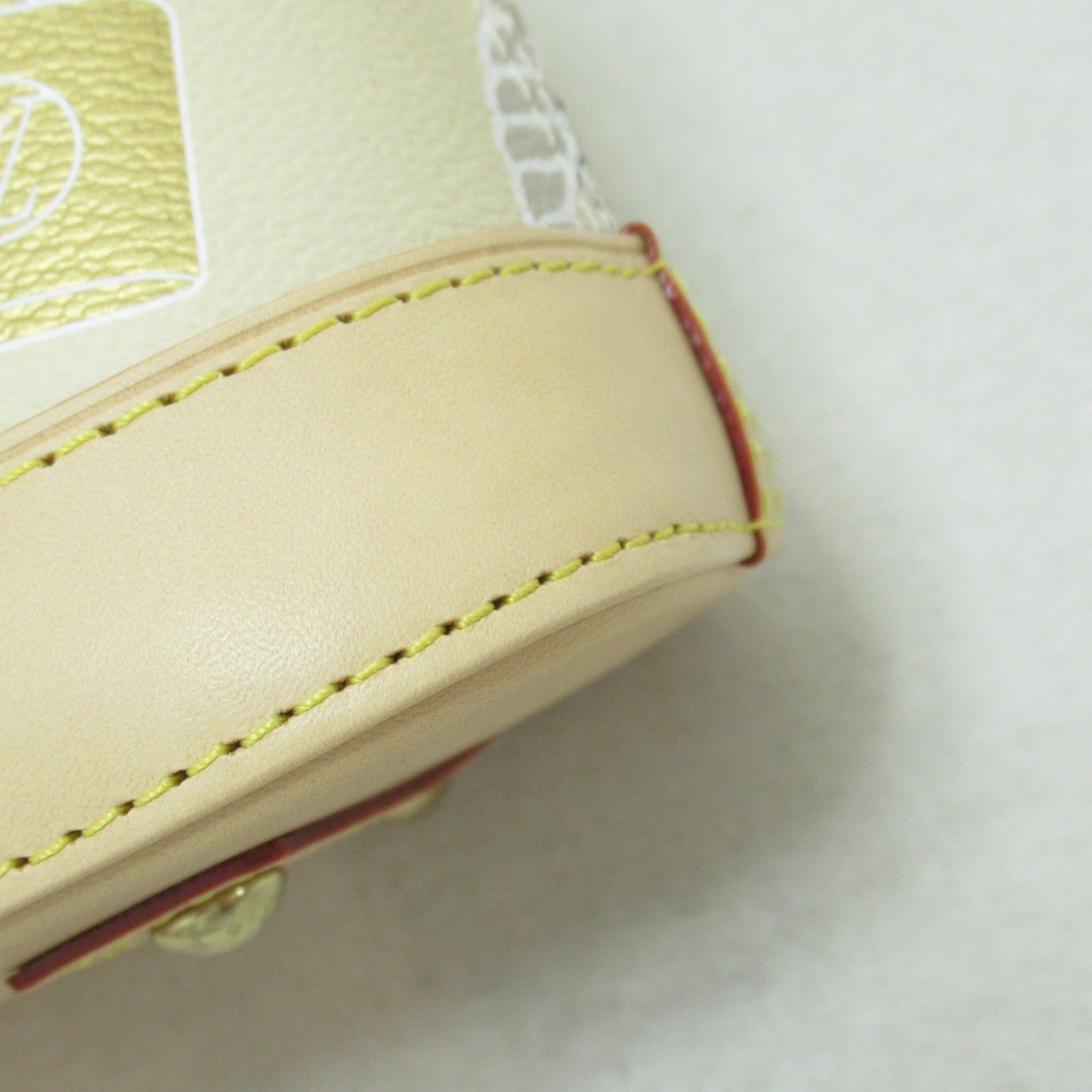 LOUIS VUITTON Nautical Alma BB Shoulder Bag Beige Damier Azur PVC coated canvas N40472