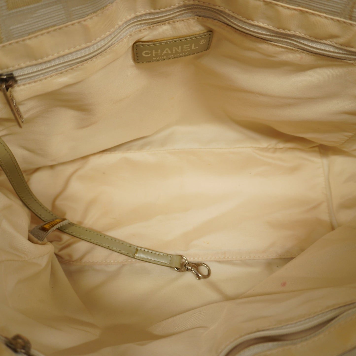 ChanelAuth  New Travel Line Tote Bag Women's Nylon Canvas Gray