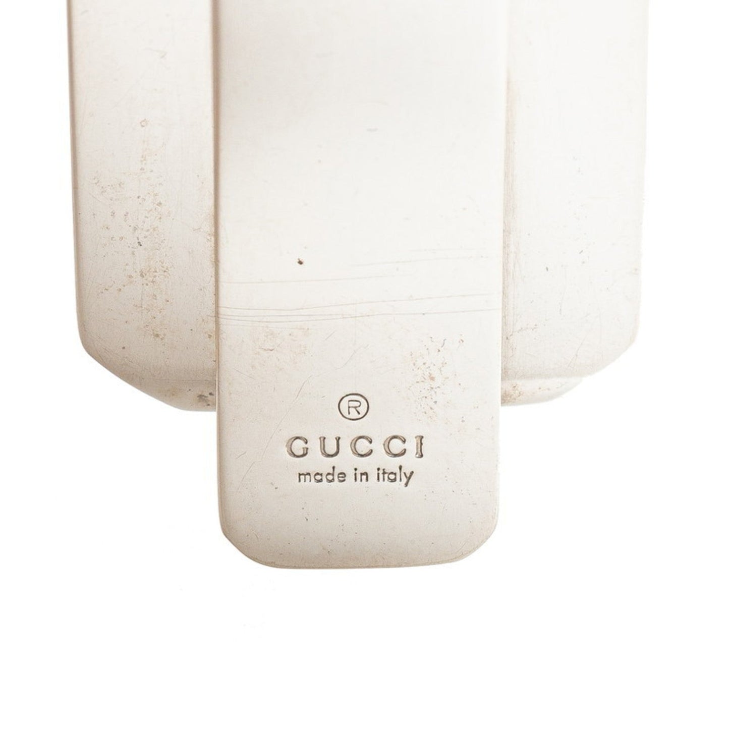 Gucci Brown Silver Metal Money Clip