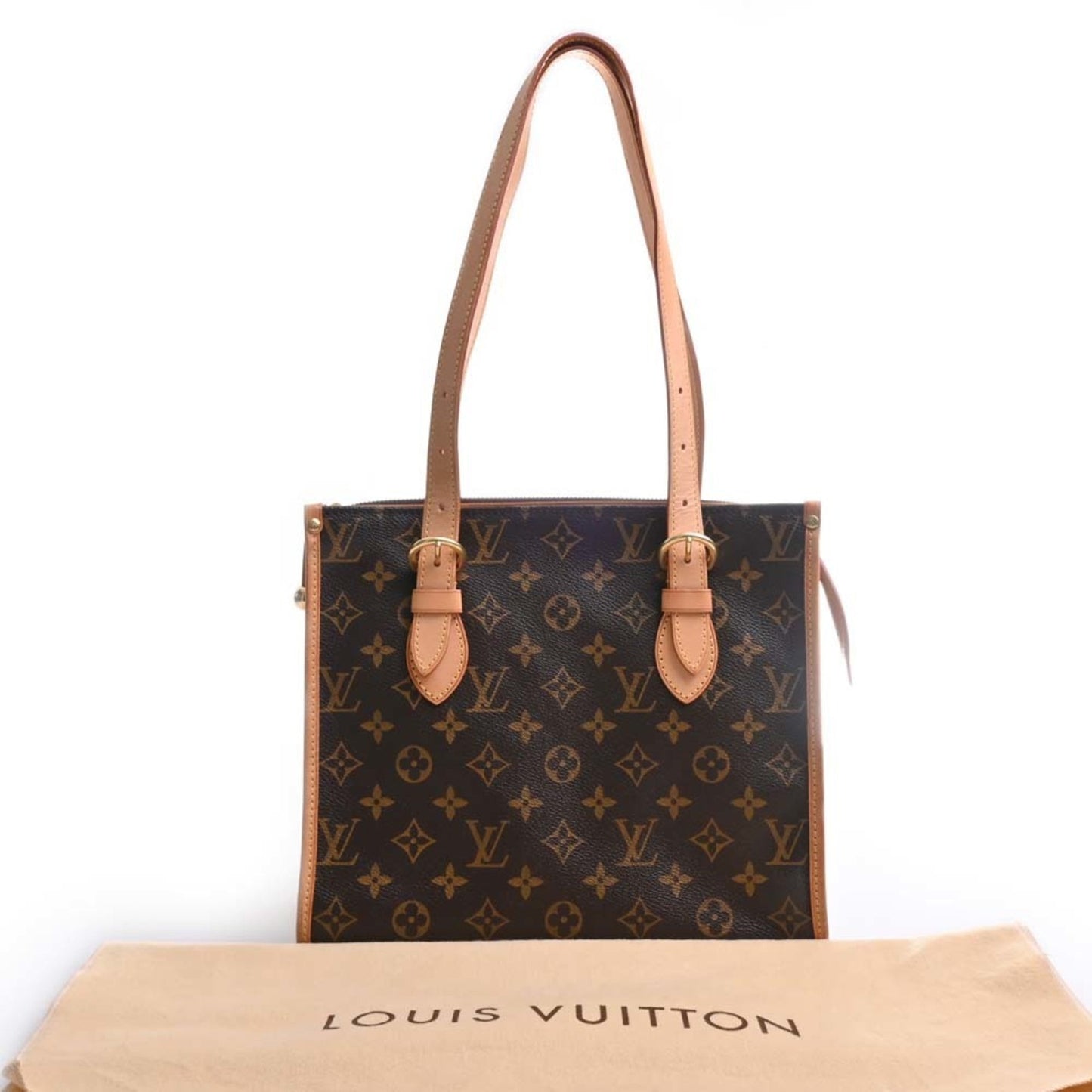 LOUIS VUITTON Monogram Popincourt Haut Tote Bag M40007 Brown Women's