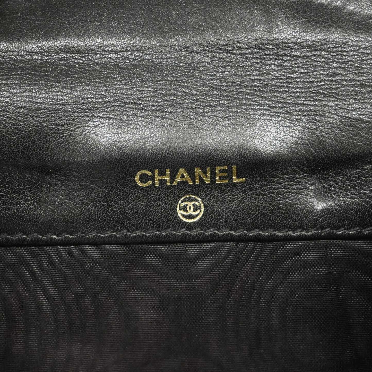 ChanelAuth  Gold Hardware Women's Caviar Leather Wallet [bi-fold] Black