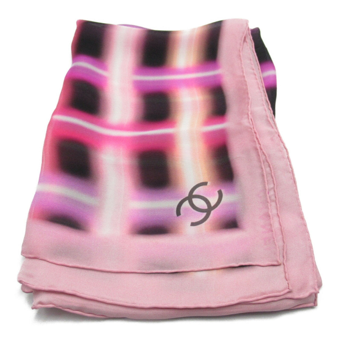 CHANEL Scarf Muffler/Scarf Silk Women's Black Pink