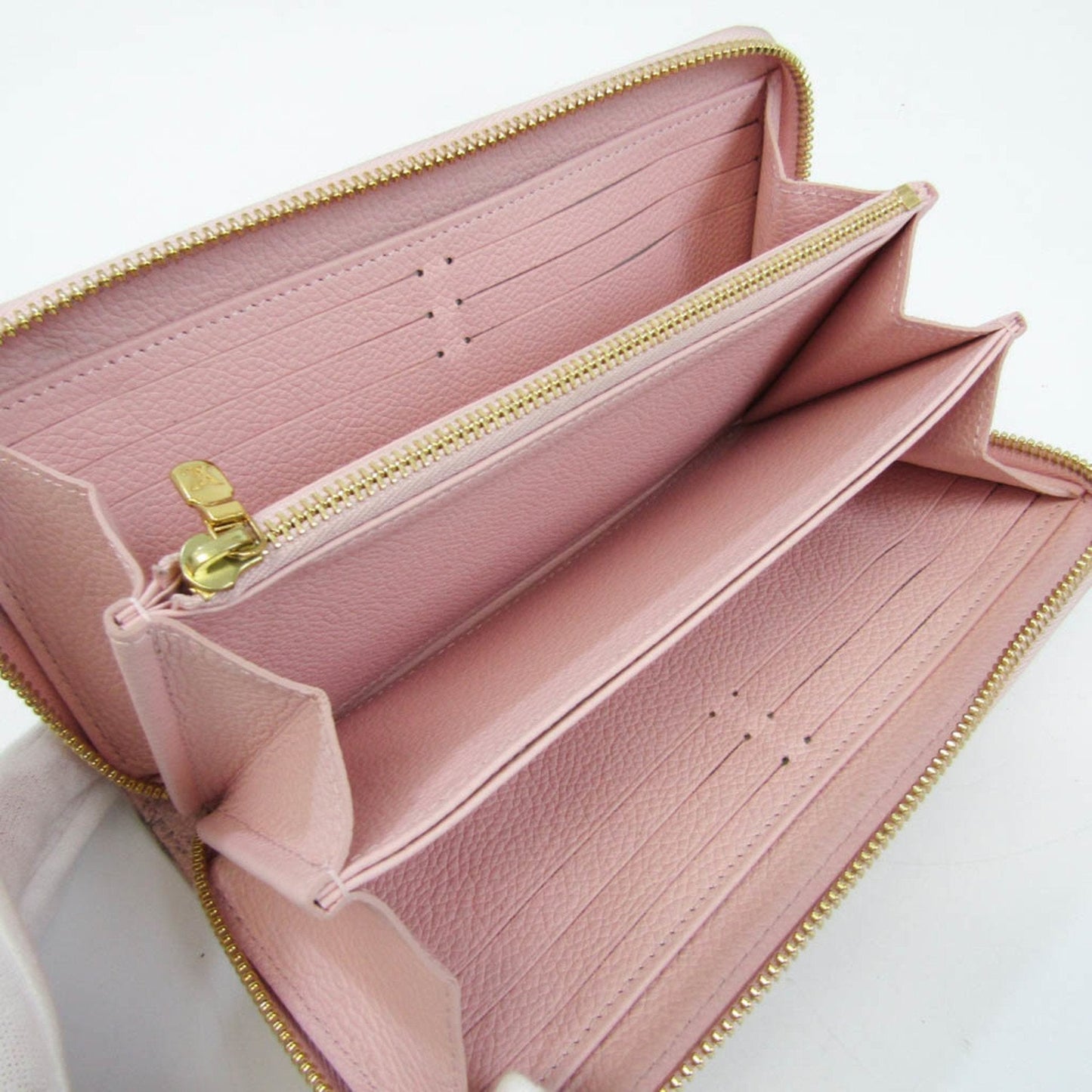 LOUIS VUITTON Monogram Empreinte Zippy Wallet M81138 Women's Monogram Empreinte Long Wallet [bi-fold] Light Pink,White