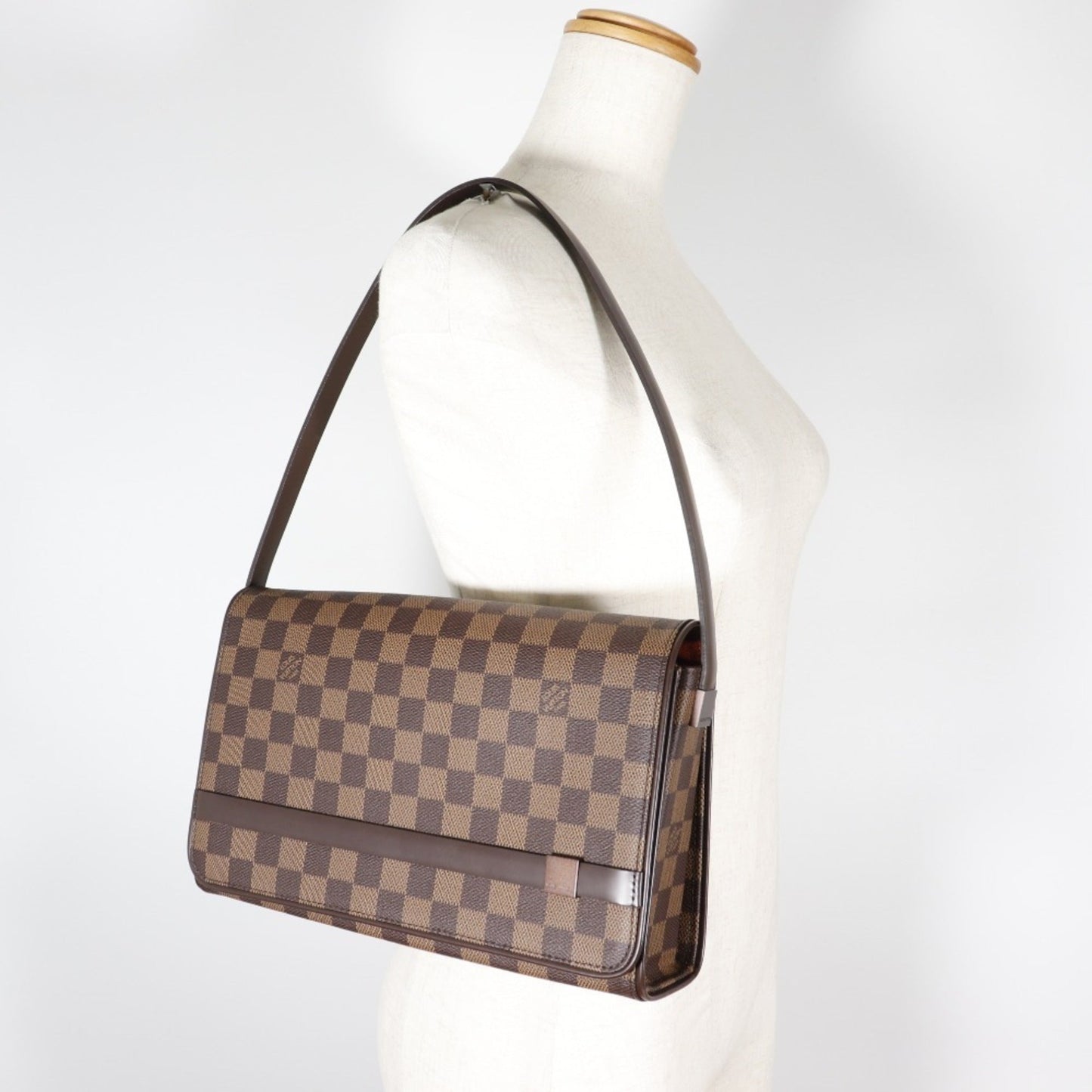 LOUIS VUITTON Tribecaron Shoulder Bag Damier Canvas Brown TH0065 Ladies