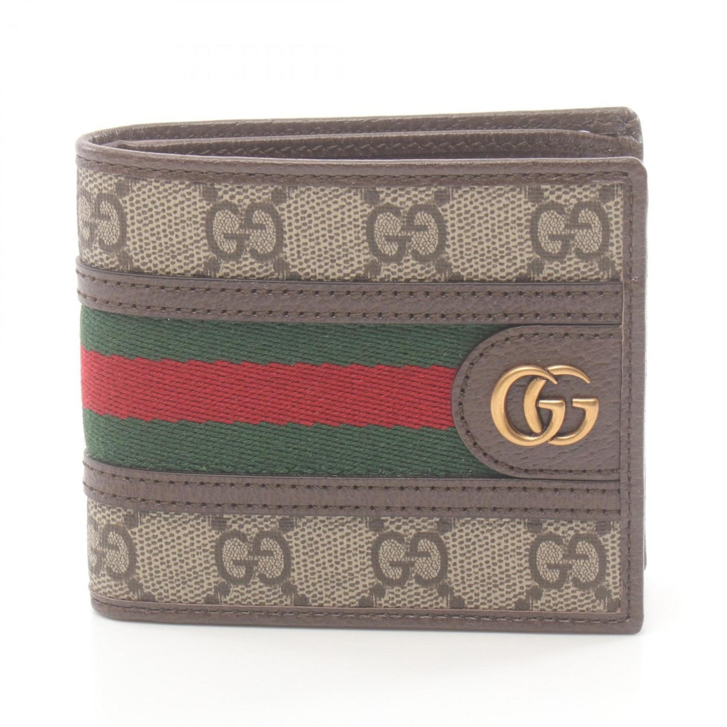 Gucci Beige Brown Multi-Color Gg Supreme Leather Wallet (Bi-Fold) ()