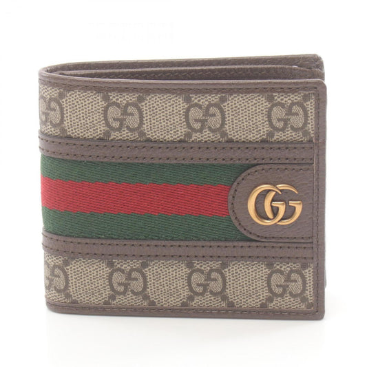Gucci Beige Brown Multi-Color Gg Supreme Leather Wallet (Bi-Fold) ()