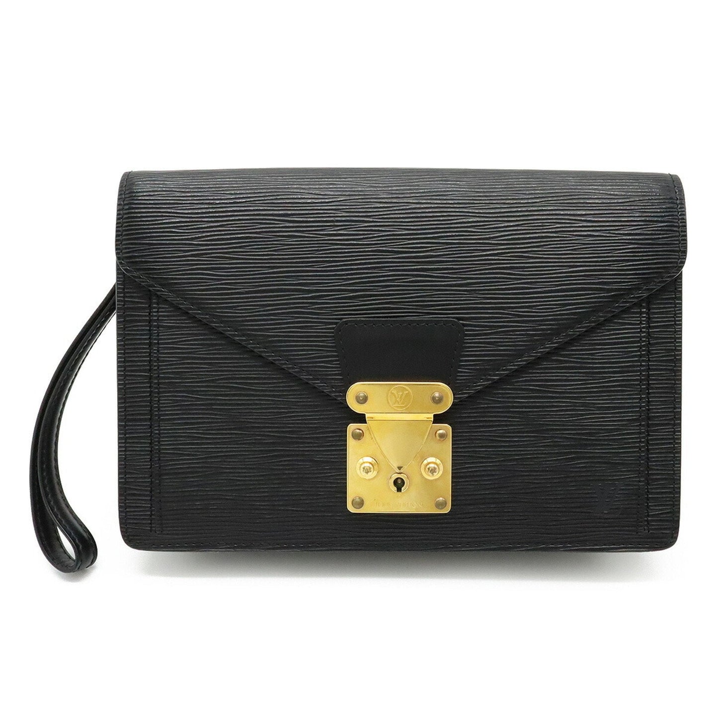 LOUIS VUITTON Epi Pochette Serie Dragonne Second Bag Noir Black Key Missing M52612