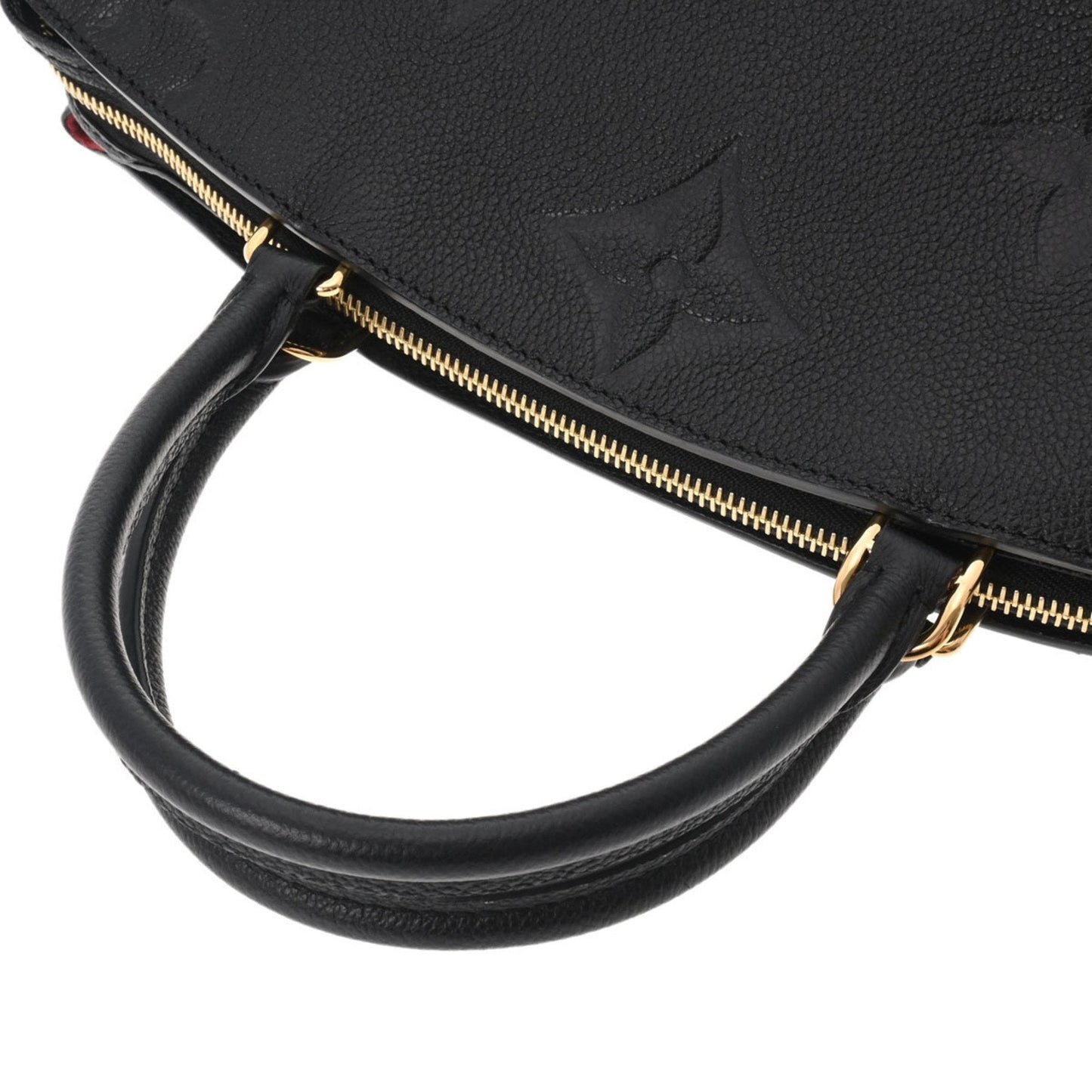 LOUIS VUITTON Monogram Implant Grand Palais MM Black M45811 Women's Leather Bag