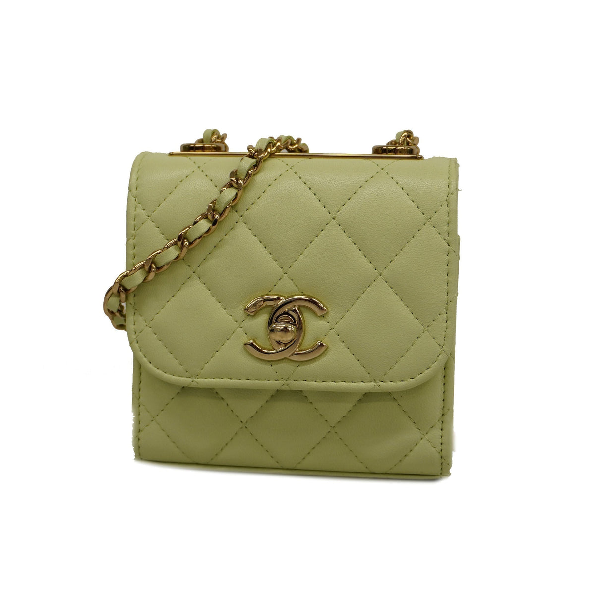 ChanelAuth  Matelasse Chain Shoulder Lambskin Women's Leather Shoulder Bag