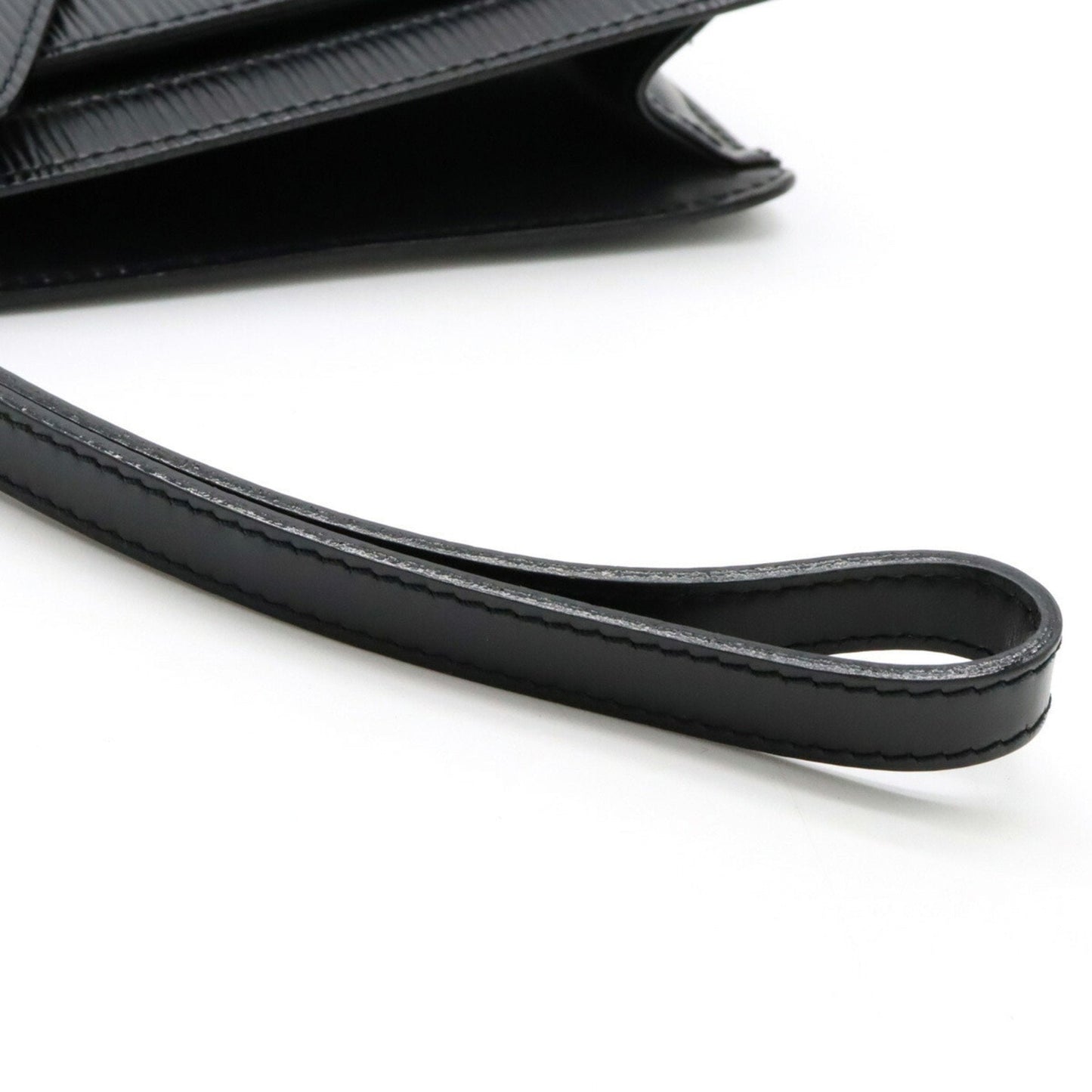 LOUIS VUITTON Epi Pochette Serie Dragonne Second Bag Noir Black Key Missing M52612