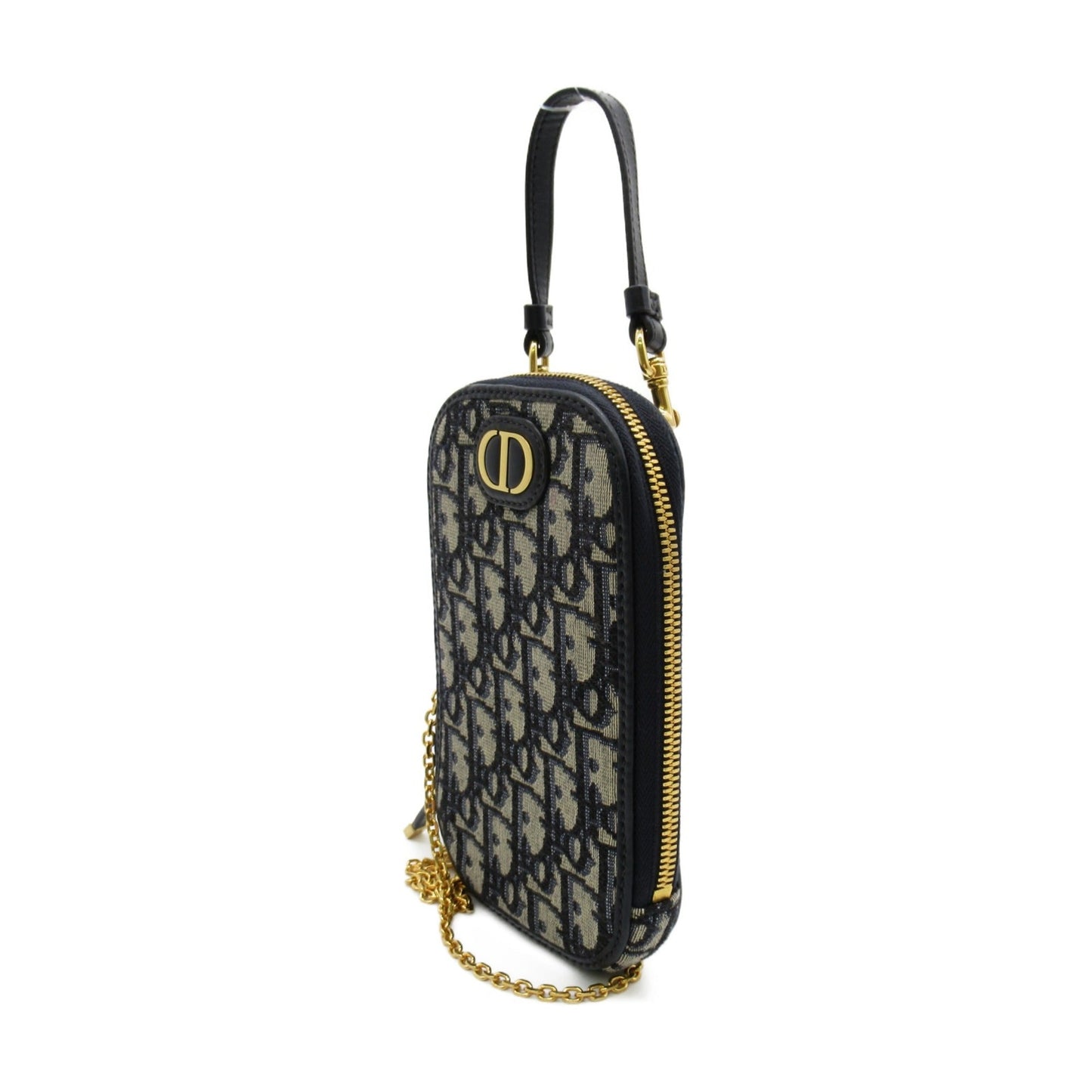 Dior Montaigne Phone Case Shoulder Bag Navy canvas S2114UTZQ