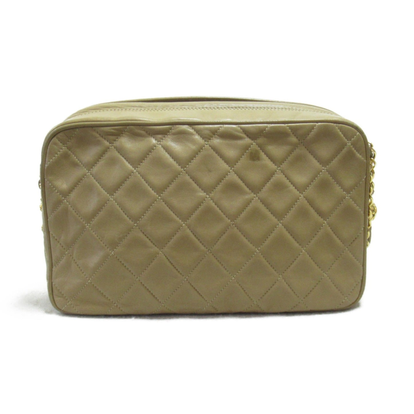 CHANEL ChainShoulder Bag with tassel Beige Lambskin (sheep leather)