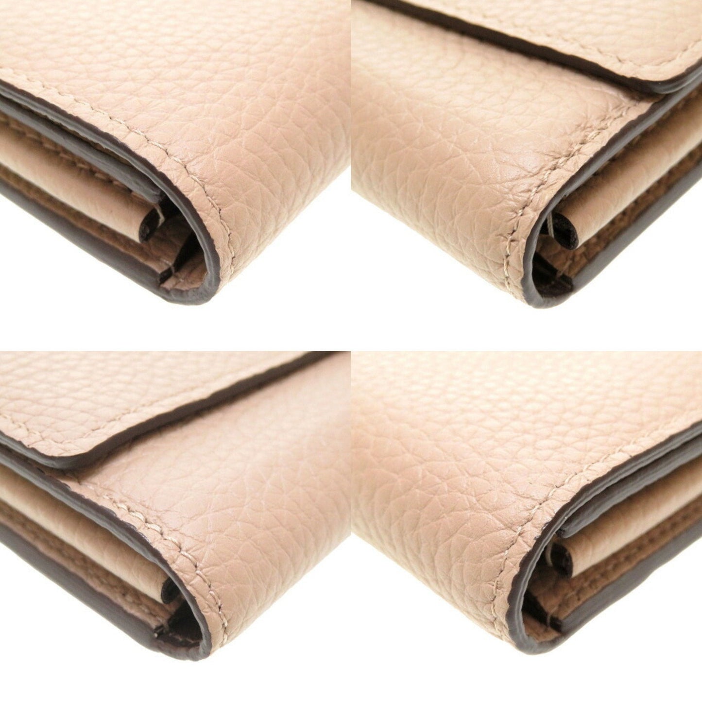 LOUIS VUITTON Portefeuil Capucines Taurillon Leather Galle M61249 IC Tag Long Wallet Beige