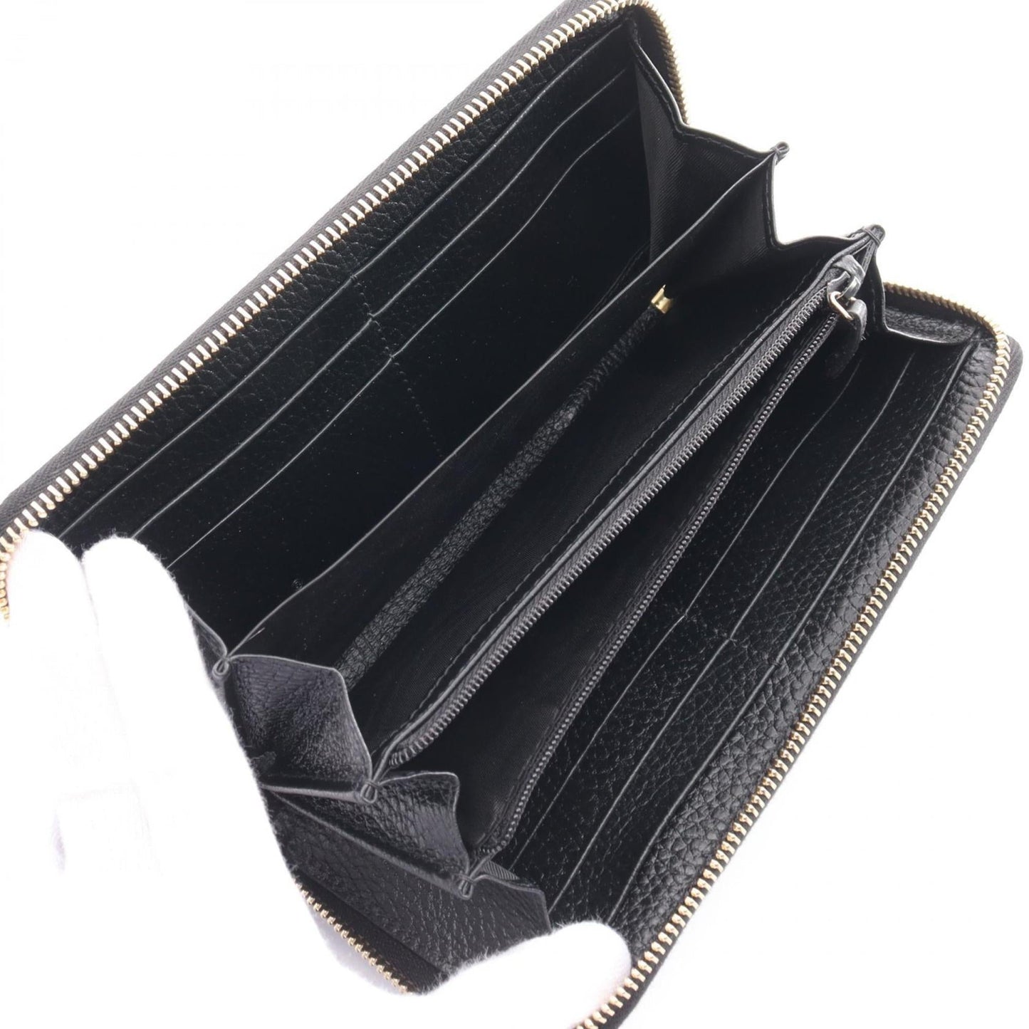 Gucci Black Leather Long Wallet (Bi-Fold)