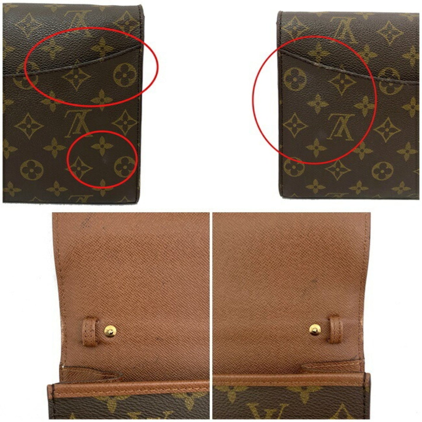 Louis Vuitton Shoulder Bag Bordeaux Brown Monogram M51797 A20892 LOUIS VUITTON Circle Clutch Ladies