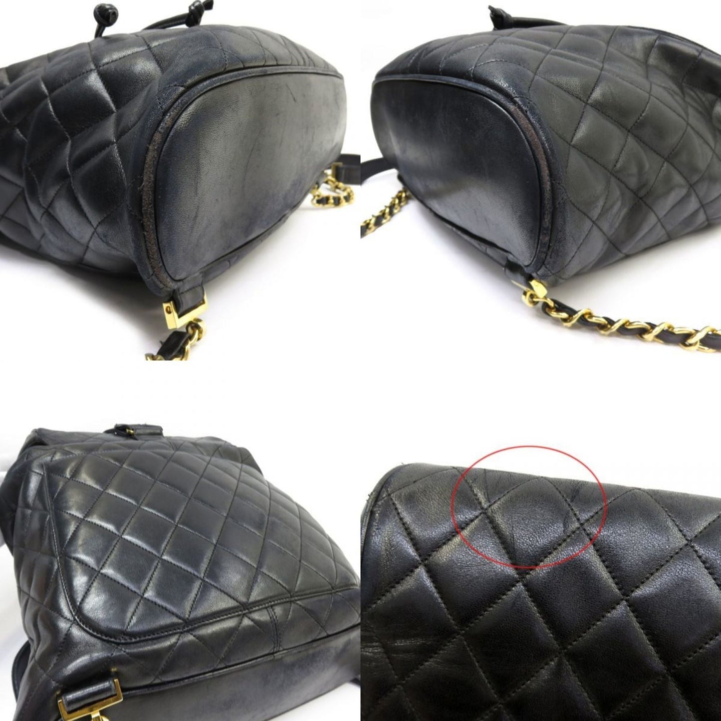 CHANEL Chanel Matelasse Circle Coco Mark Backpack