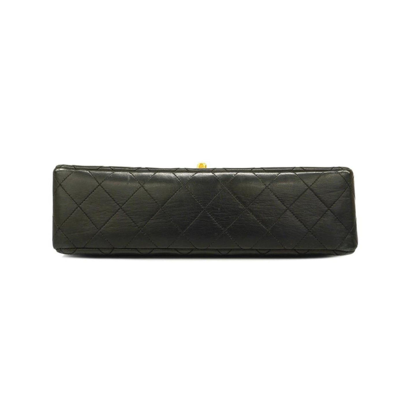 Chanel Shoulder Bag Matelasse W Flap Chain Lambskin Black Women's