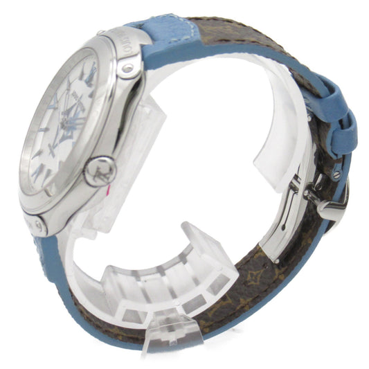 LOUIS VUITTON Tambour Fifty Five Wrist Watch Wrist Watch Q6G25 Mechanical Automatic Silver Stainless Steel Leather b Q6G25