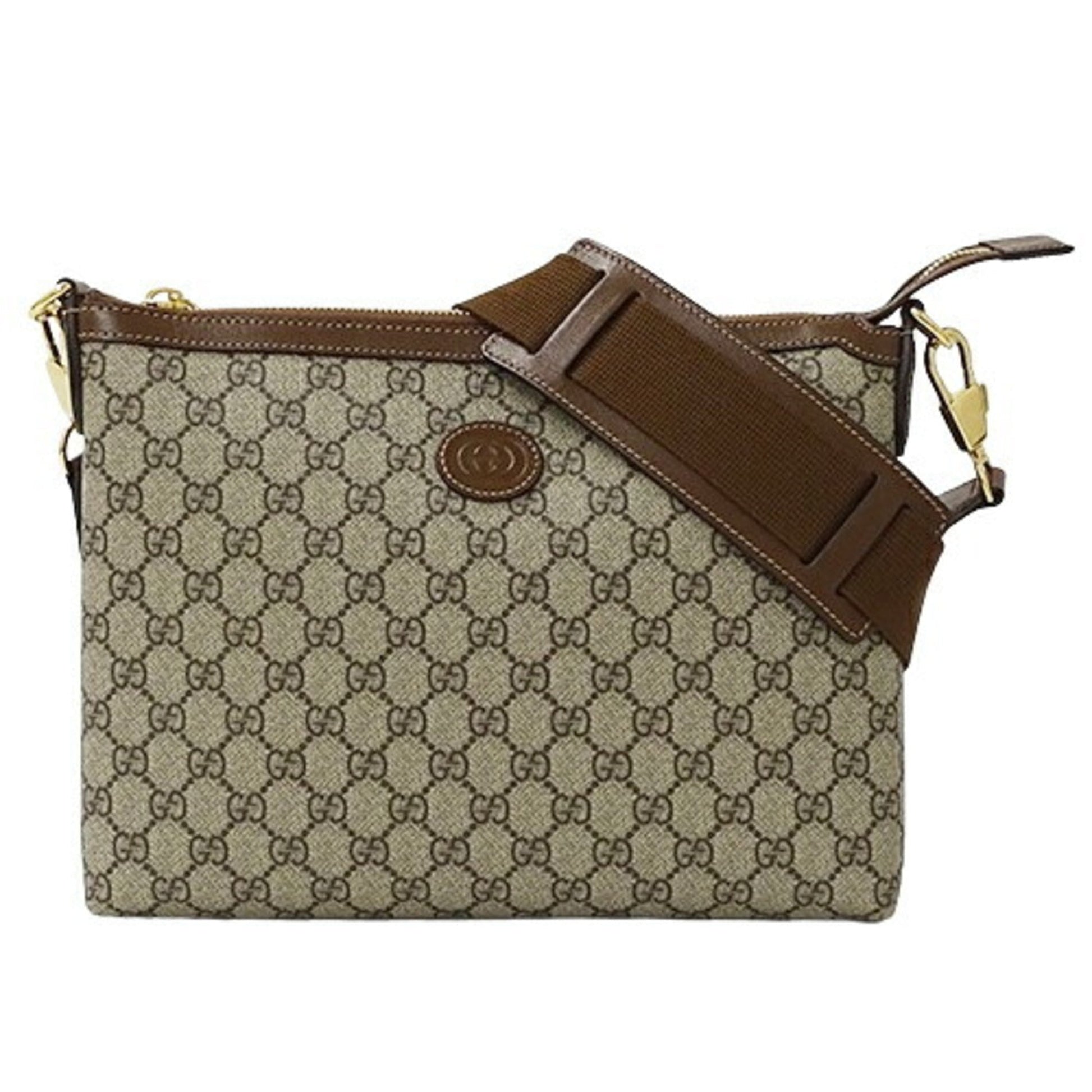 Gucci Beige Brown Gg Supreme Shoulder Bag ()