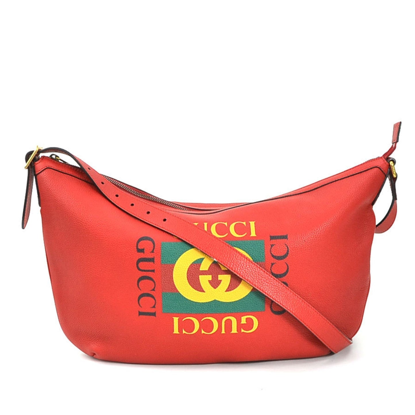 Gucci Red Color Leather Shoulder Bag ()