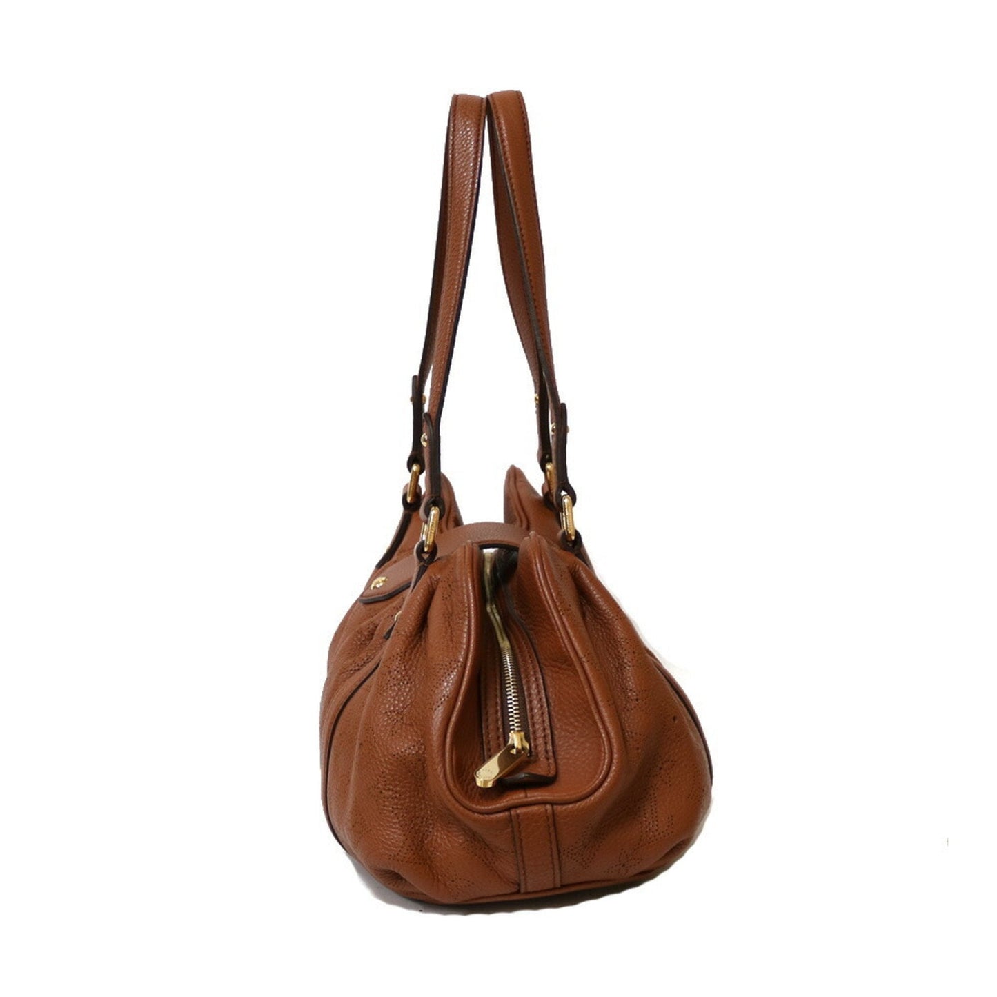LOUIS VUITTON Shoulder Bag Mahina Luna PM M97052 Brown Cognac Women's Leather