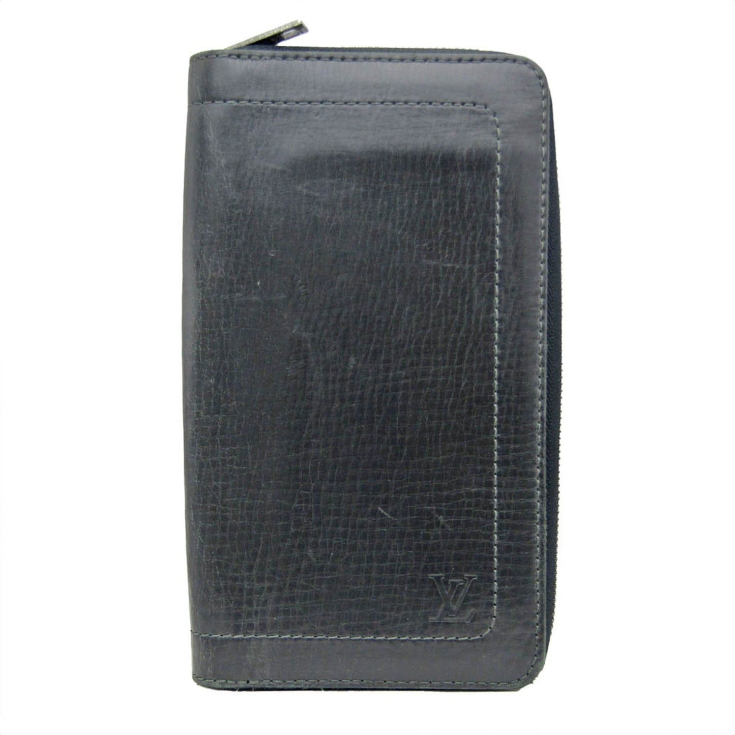 LOUIS VUITTON Zippy Organizer M97026 Men's Utah Leather Long Wallet [bi-fold] Basalt