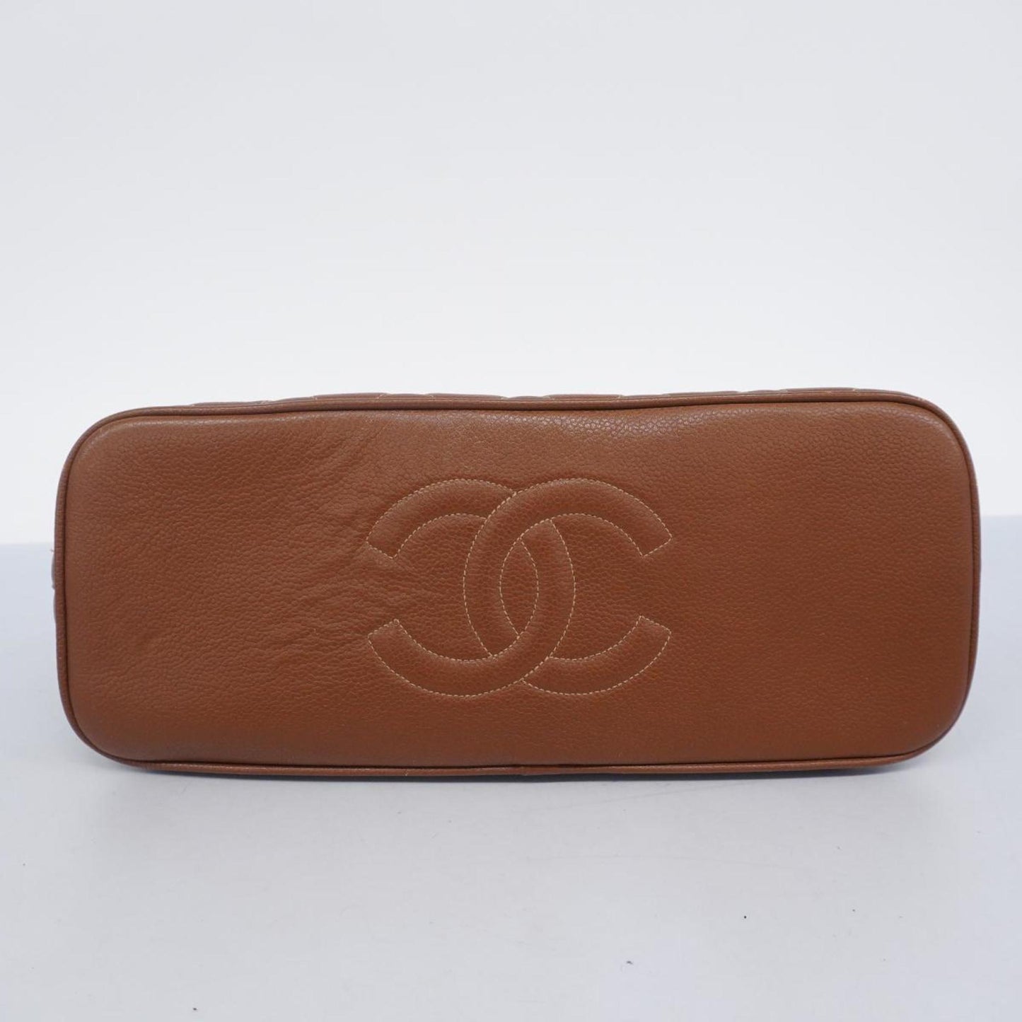 Chanel Shoulder Bag Matelasse Chain Lambskin Brown Women's