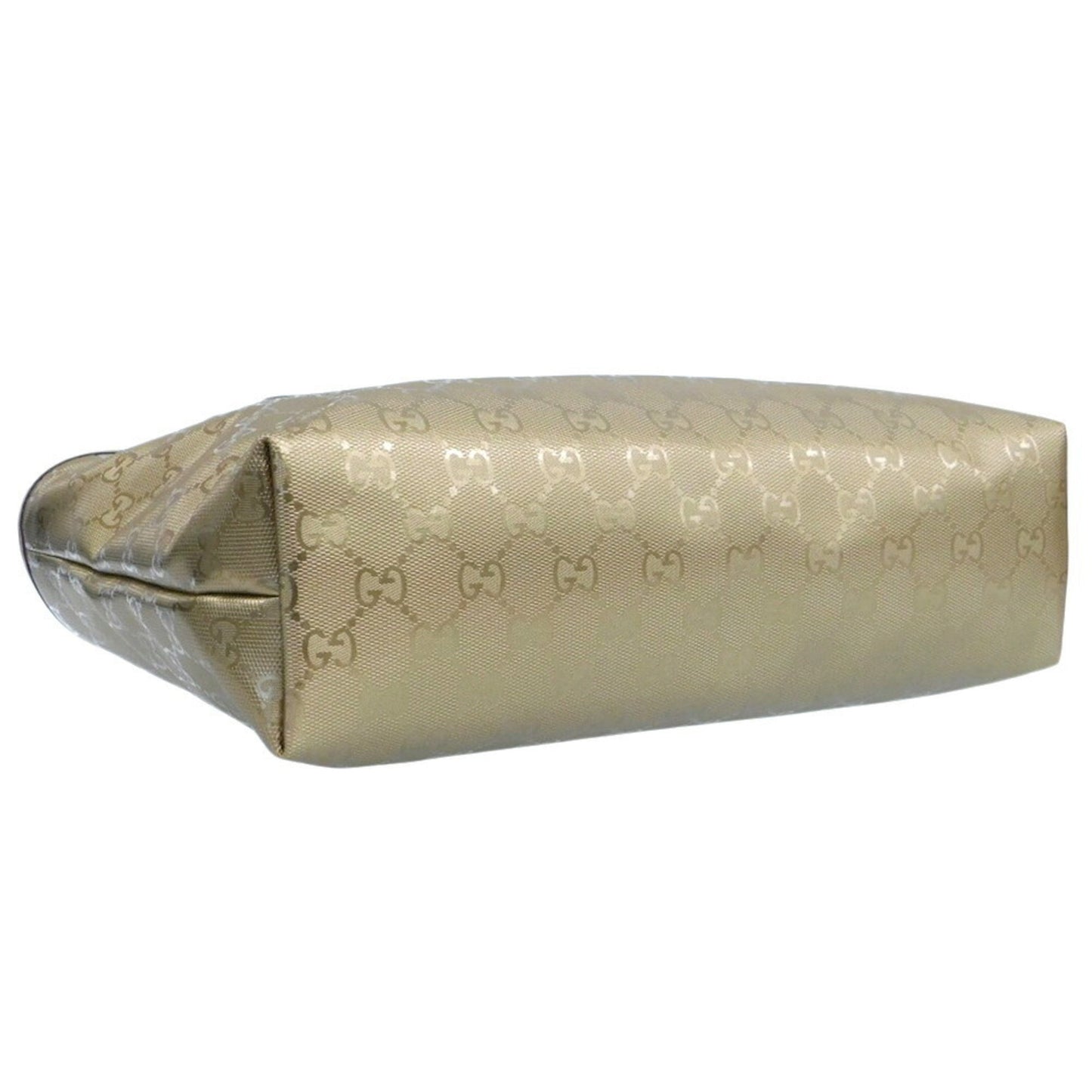 Gucci Gg Imprimé Gold Pvc Leather Handbag Tote Bag