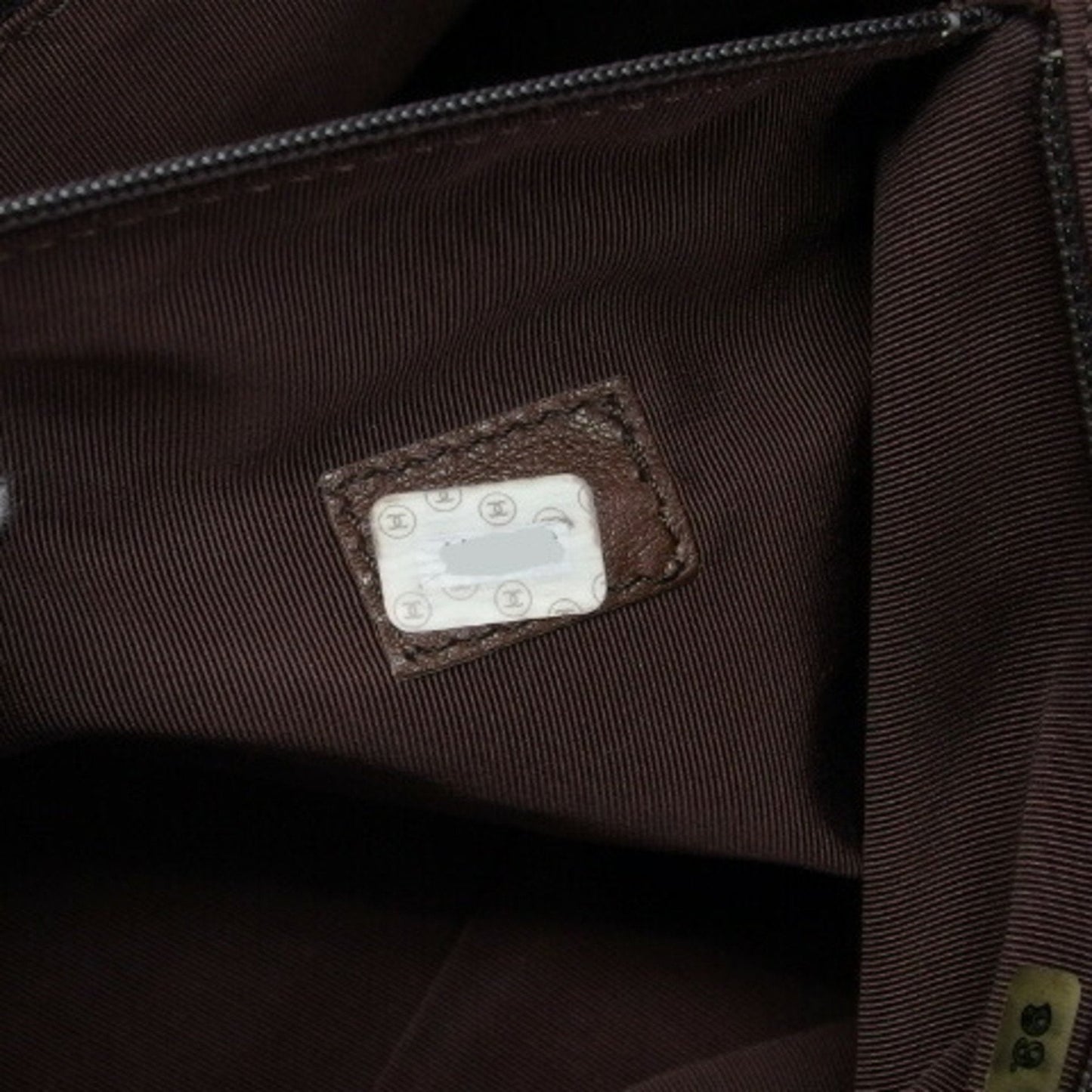 CHANEL Tortoiseshell Handle Canvas Tote Coco Mark Beige