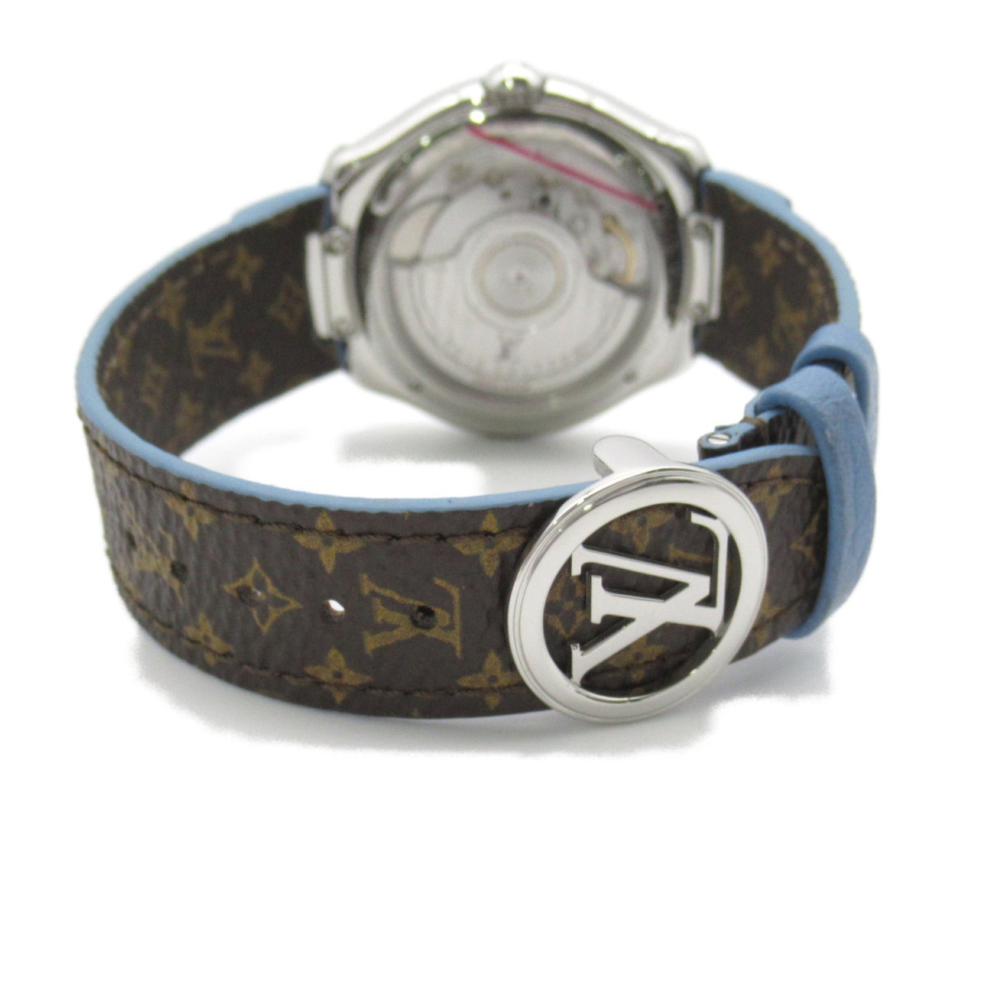 LOUIS VUITTON Tambour Fifty Five Wrist Watch Wrist Watch Q6G25 Mechanical Automatic Silver Stainless Steel Leather b Q6G25