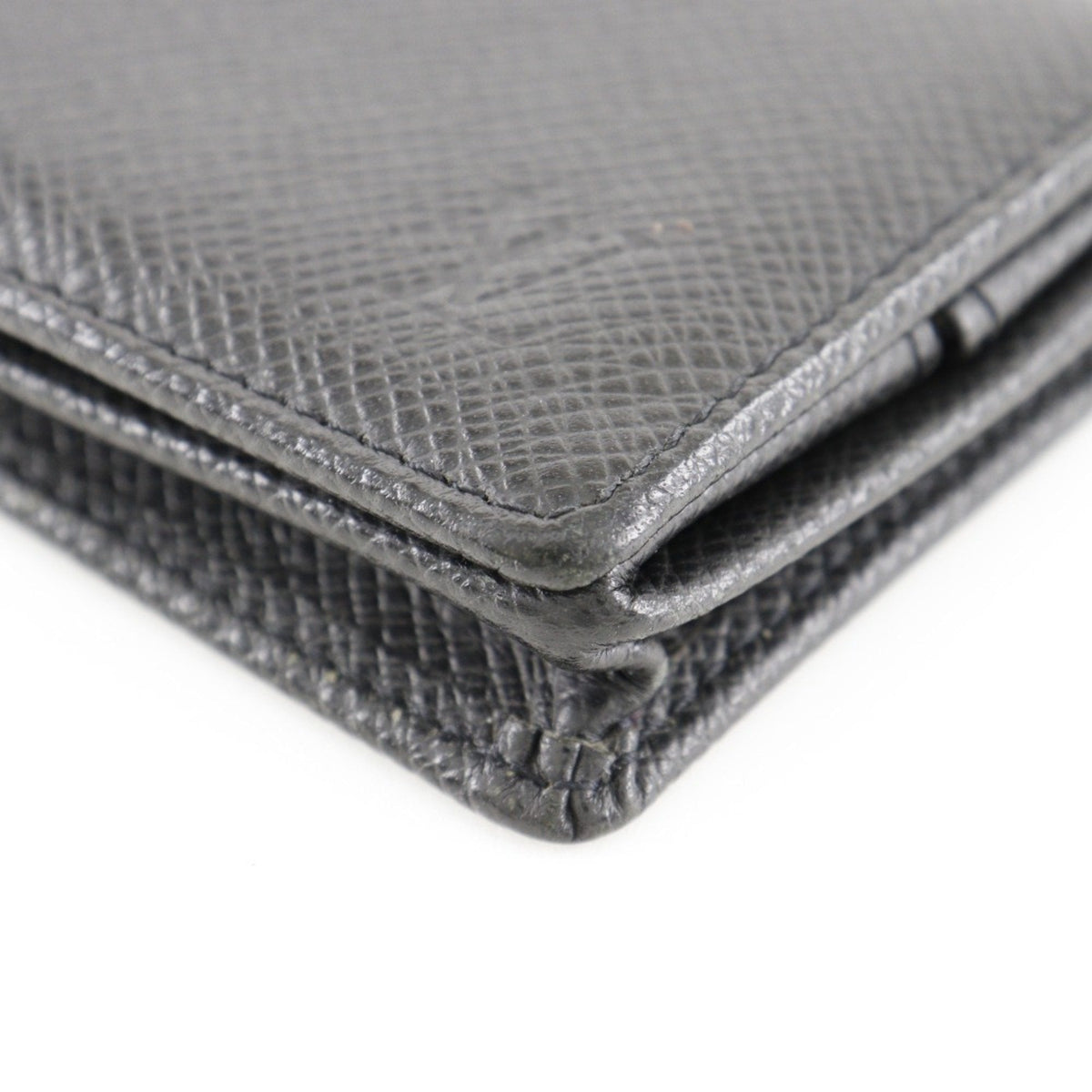 LOUIS VUITTON Portomone Boite Coin Case M30382 Taiga Ardoise Black TA1101 Men's