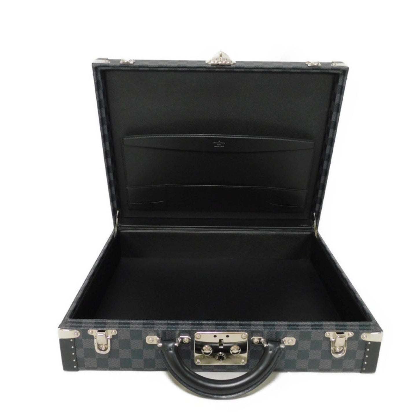 LOUIS VUITTON Trunk President Logo Black Attache Case Damier Graphite Noir N48190 Men's Bag