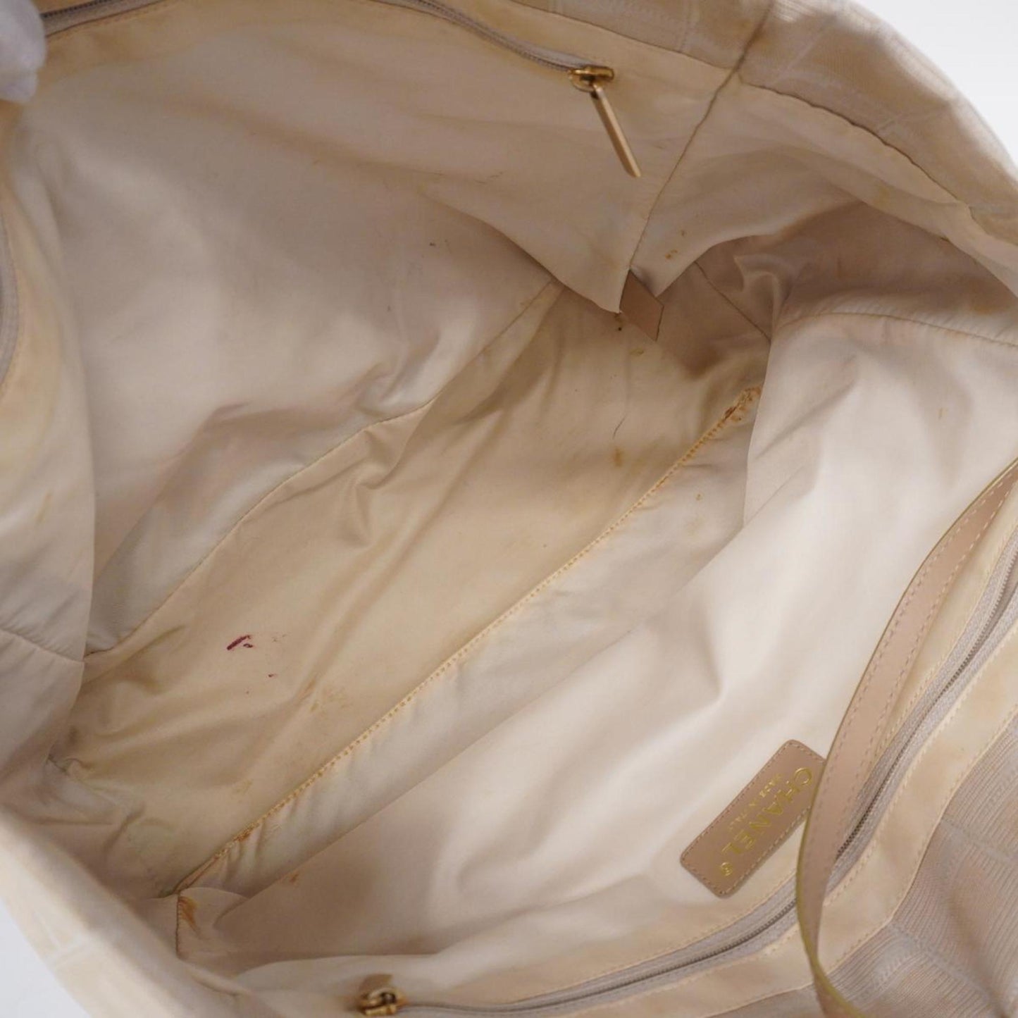 Chanel Tote Bag New Travel Nylon Beige Women's