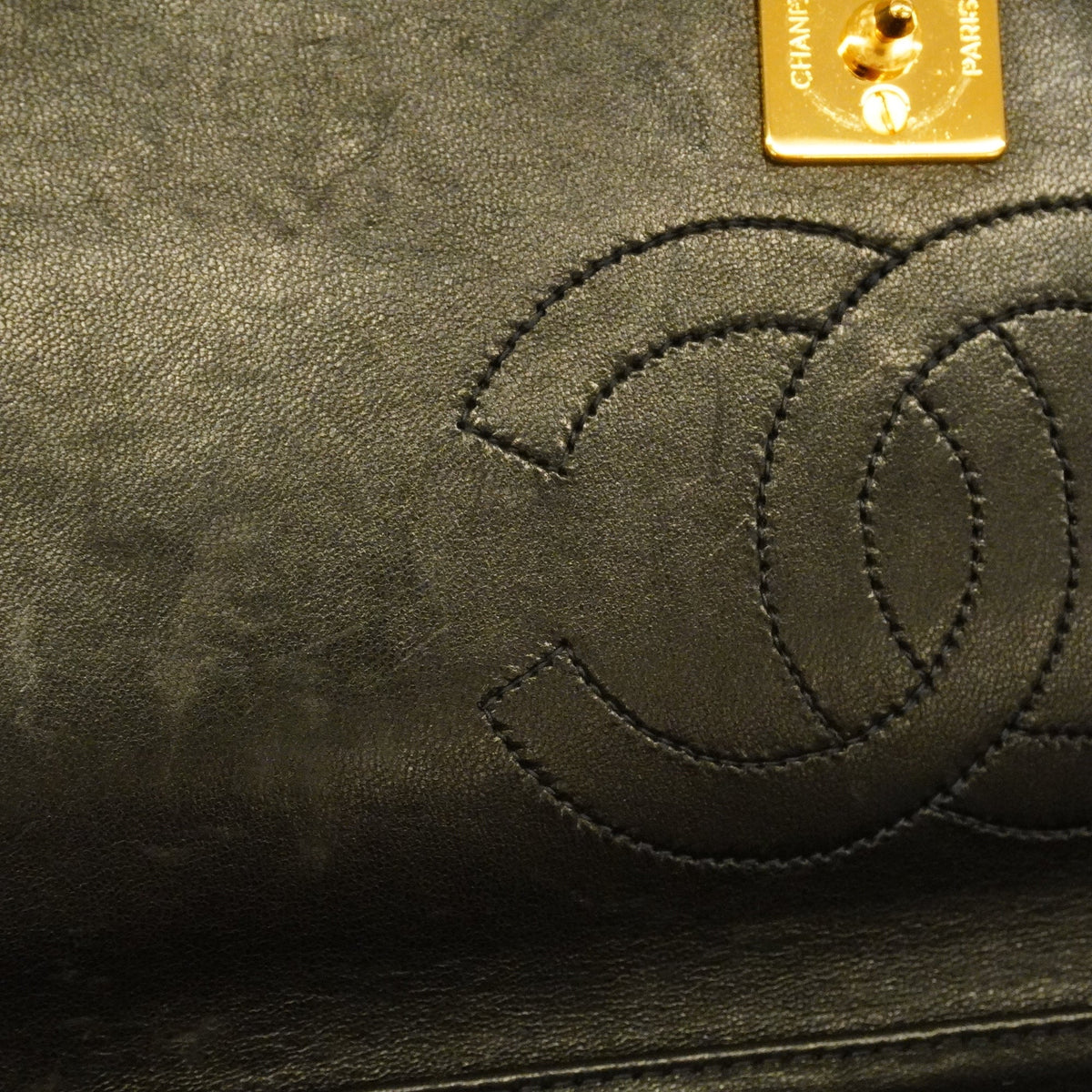 ChanelAuth  Matelasse Chain Shoulder Women's Leather Shoulder Bag Black