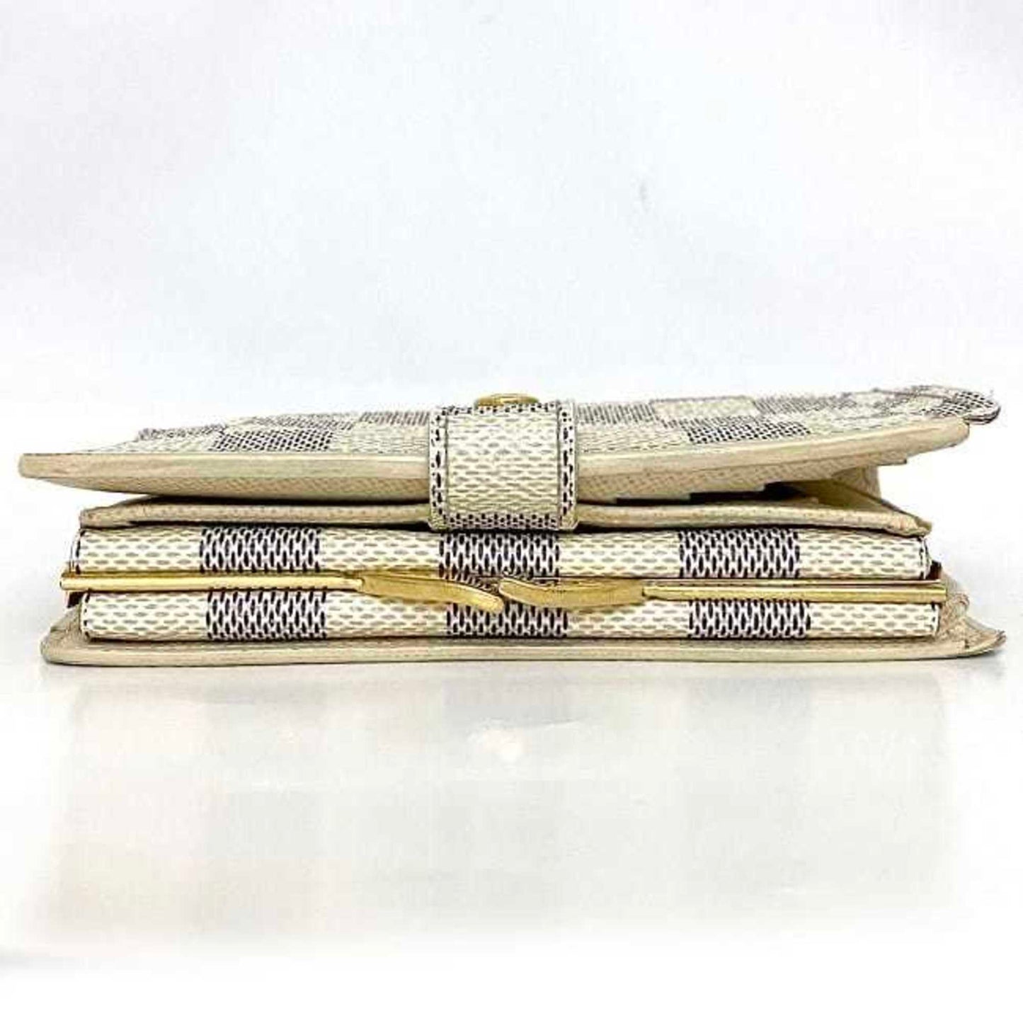 LOUIS VUITTON Wallet Portefeuille Viennois Gray White Damier Azur N61676 Bifold Canvas GP MI3047  Folding Gamaguchi