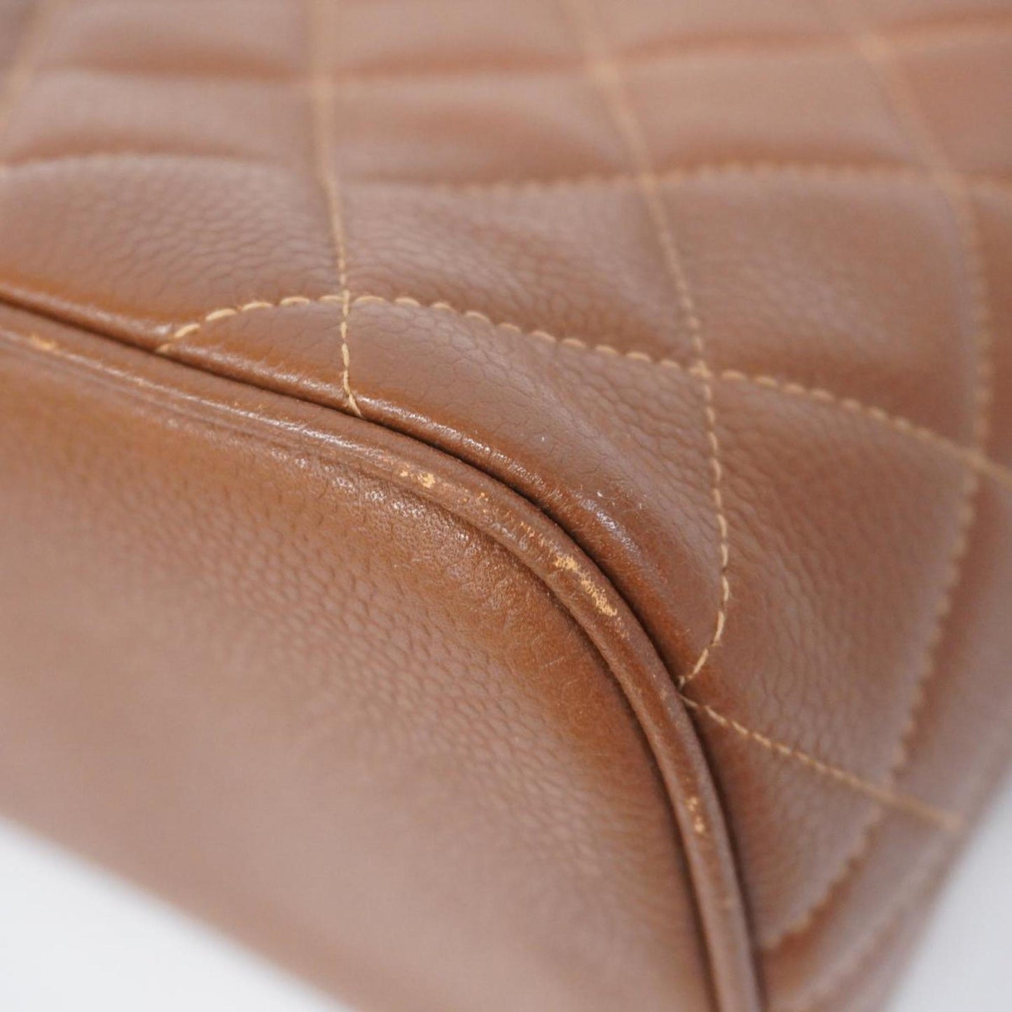 Chanel Shoulder Bag Matelasse Chain Lambskin Brown Women's