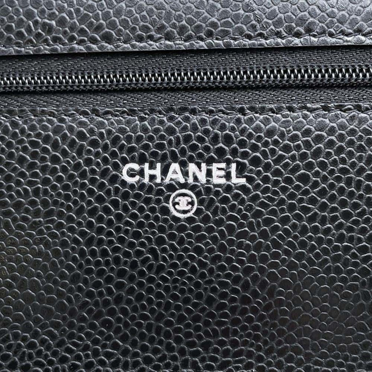 Chanel Chain Wallet Classic Matelasse Coco Mark Caviar Skin AP0250 CHANEL Black