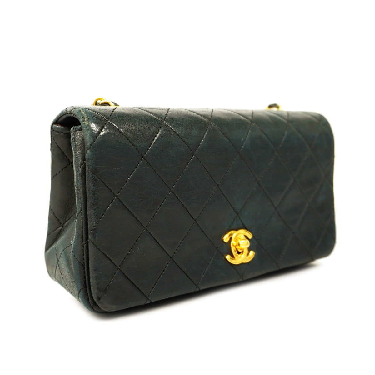 ChanelAuth  Matelasse Chain Shoulder Women's Leather Shoulder Bag Black