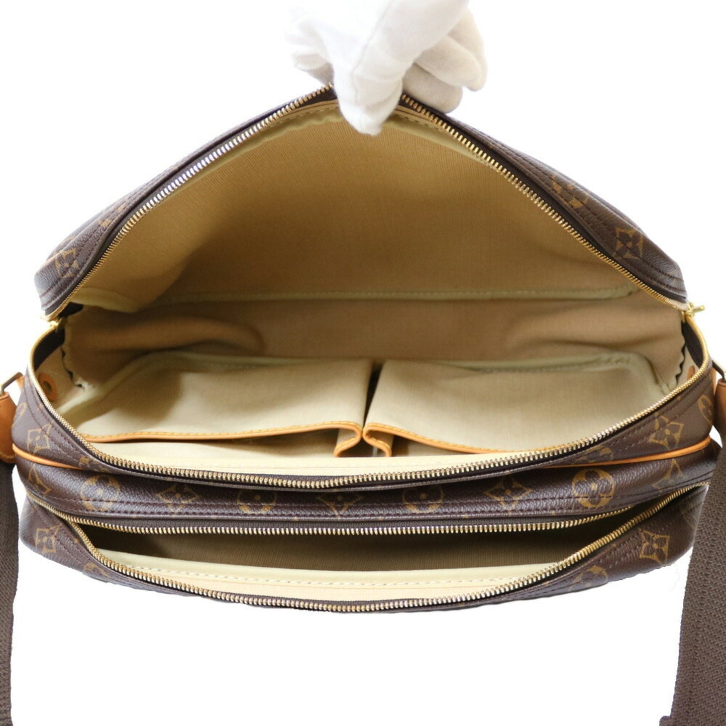LOUIS VUITTON Shoulder Bag Monogram Reporter GM M45252 Brown Women's Canvas