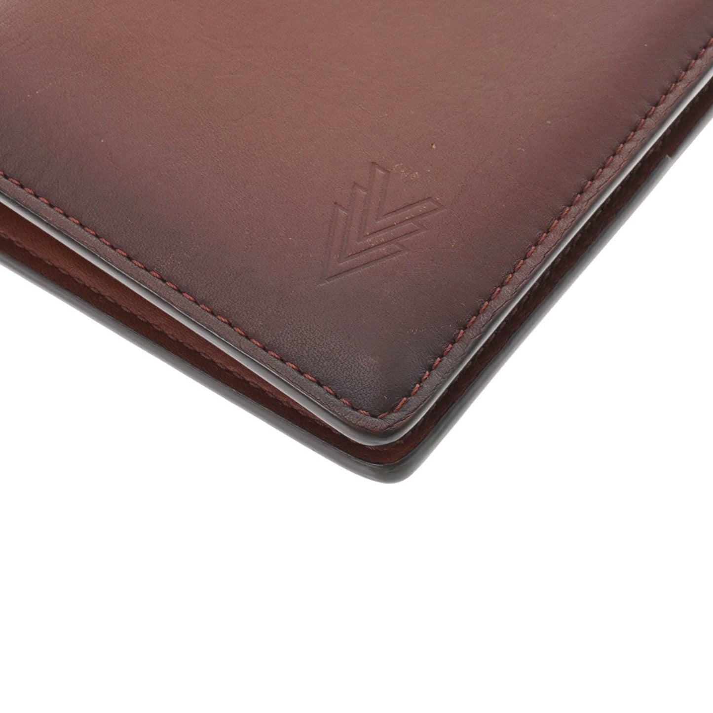 LOUIS VUITTON Nomad Portefeuille Brother Mocha M85093 Men's Leather Long Wallet