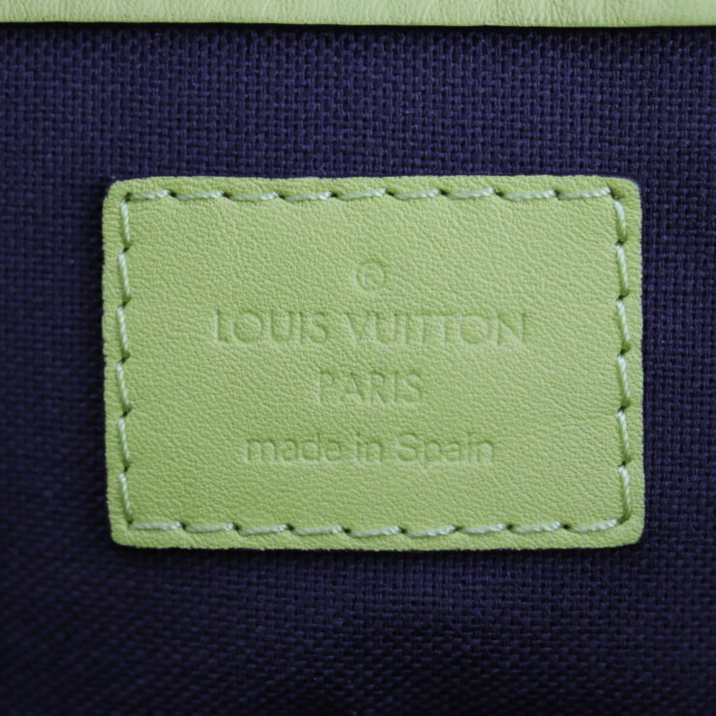 LOUIS VUITTON Tadao PM Tote Bag N41393 Damier Infini Vert Ascede Yellow Silver Hardware Handbag