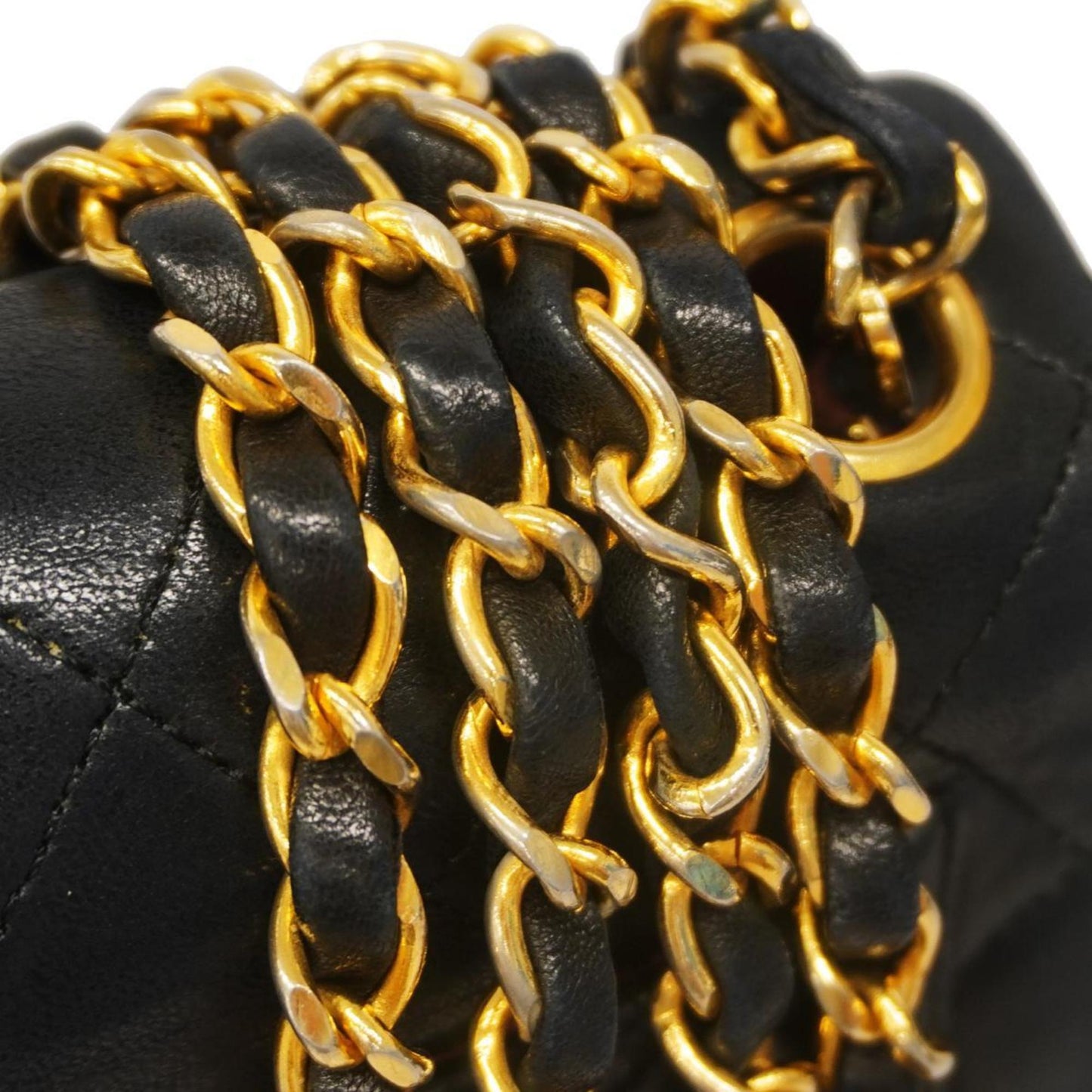 Chanel Shoulder Bag Matelasse Chain Lambskin Black Women's