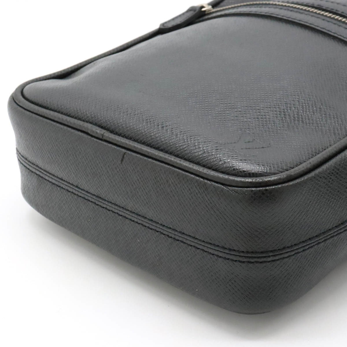 LOUIS VUITTON Taiga Dimitri Shoulder Bag Leather Ardoise Black M32462