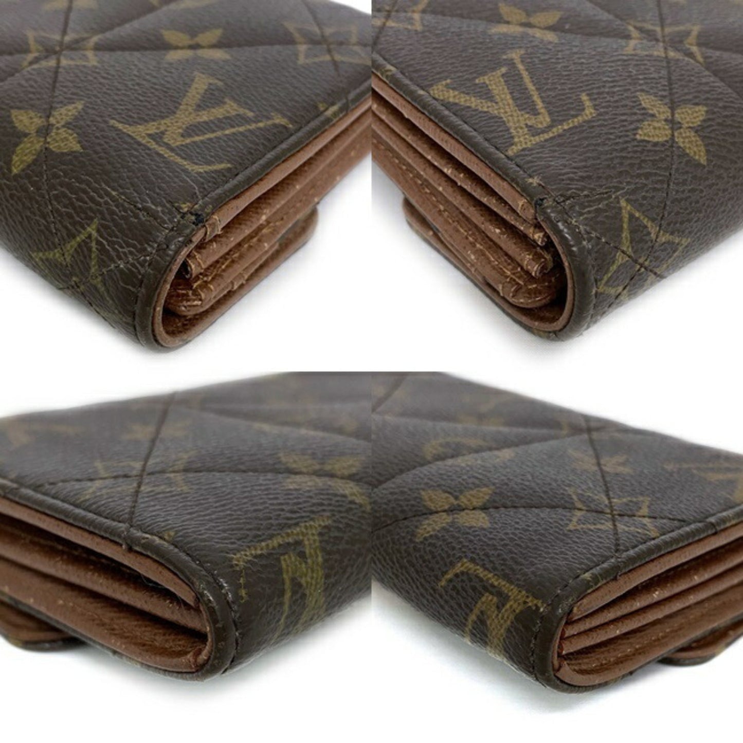 Louis Vuitton Portofeuil Sara Monogram Etoile M66556 Long Bi-Fold Wallet Canvas SP2111 LOUIS VUITTON Flap Turn Lock Quilting Collection Women's Brown