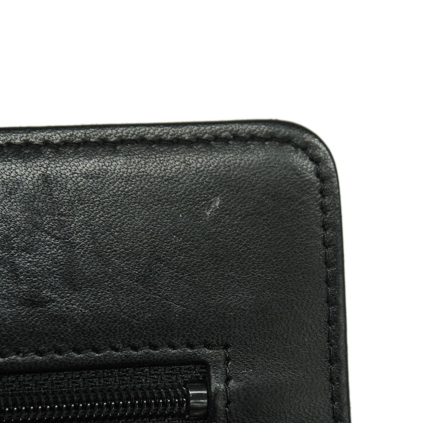 ChanelAuth  Matelasse Chain Shoulder Gold Hardware Lambskin Wallet Black